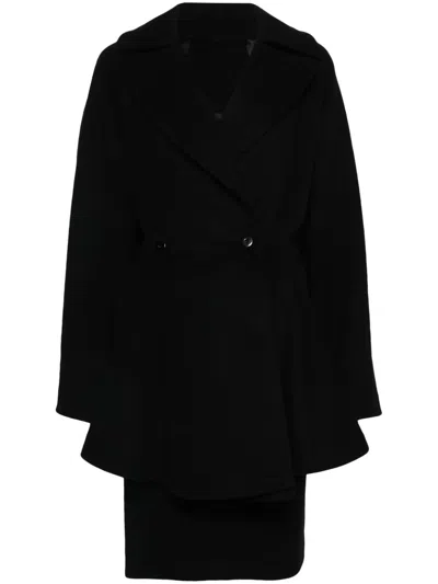 Pre-owned Alaïa Peplum-coat Wool Suit In Black