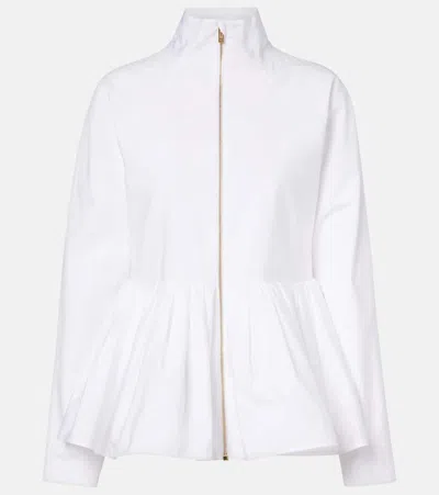 Alaïa Peplum Jacket High Collar Long Sleeves In Animal Print