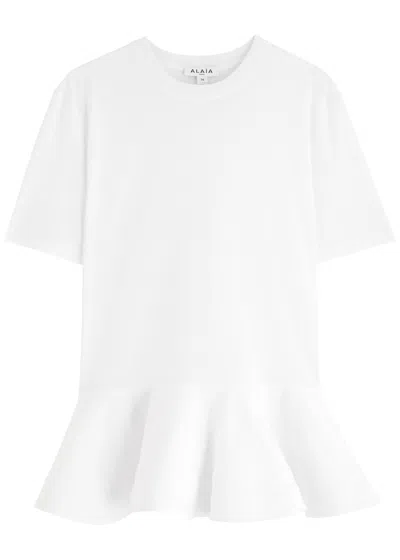Alaïa Peplum Cotton T-shirt