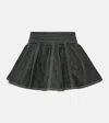 Alaïa Peplum Denim Skirt Belt In Black