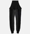 Alaïa Peplum Crepe Pants In Noir Alaia