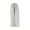 Alaïa Ruffled Cotton-blend Track Pants In Gray