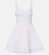 Alaïa Peplum Mini Dress In White