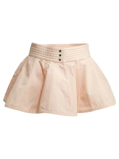 Alaïa Alaia "peplum" Mini Skirt In Neutral