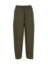 Alaïa Womens Olive Peplum Wide-leg Cotton-poplin Trousers In Green