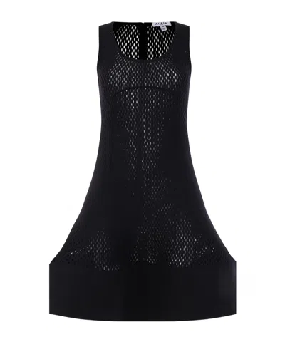 Alaïa Peplum Sleeveless Dress In Black
