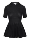 Alaïa Ultra Fine Wool Merino Peplum Top Clothing In Black