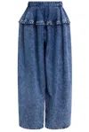 Alaïa Peplum Wide Leg In Bleu Neige