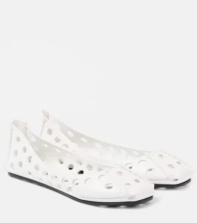 ALAÏA ALAÏA PERFO LEATHER BALLET FLATS