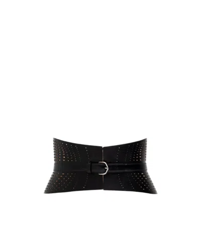 Alaïa Perforated Belt In Black