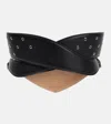 Alaïa Perforated Leather Belt In Black