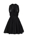 Alaïa Perforated Poplin Mini Dress