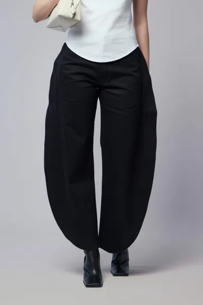 Alaïa Petal Cotton Trousers In Black