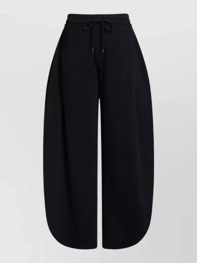 Alaïa Petal Fleece Joggers With Slit Clothing In Black