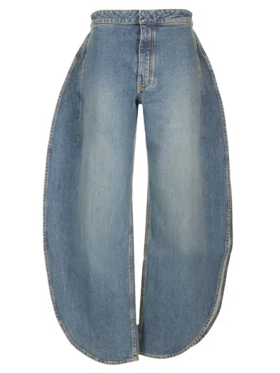 Alaïa Petal Jeans In Light Blue