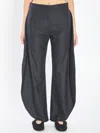 Alaïa Petal Trousers In Wool Flannel In Gray