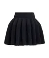 Alaïa Full Skirt With Pleated High Waist In Black