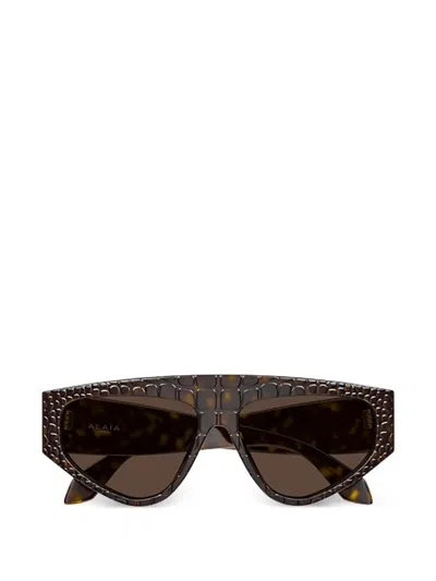 Alaïa Pilot-frame Sunglasses In Brown
