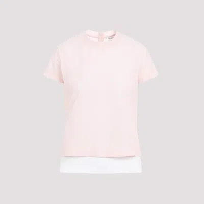 Alaïa Pink And White Layered T-shirt