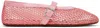 Alaïa Patent Leather-trimmed Mesh Ballet Flats In 425 - Candy
