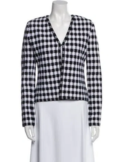 Pre-owned Alaïa Plaid Print Blazer In Multi