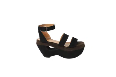 Alaïa Alaia Platform Sandals In Multicolor Suede In Black