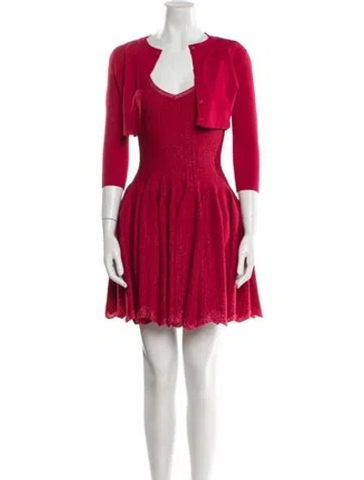 Pre-owned Alaïa Pleated Accents Dress Set