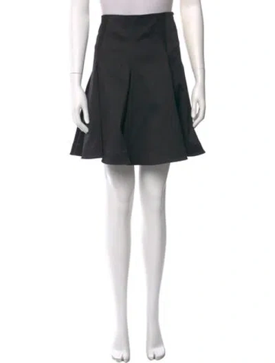 Pre-owned Alaïa Pleated Accents Knee-length Skirt In Black