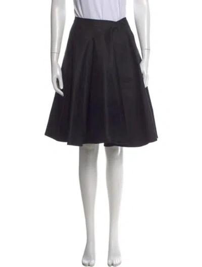 Pre-owned Alaïa Pleated Accents Knee-length Skirt In Black