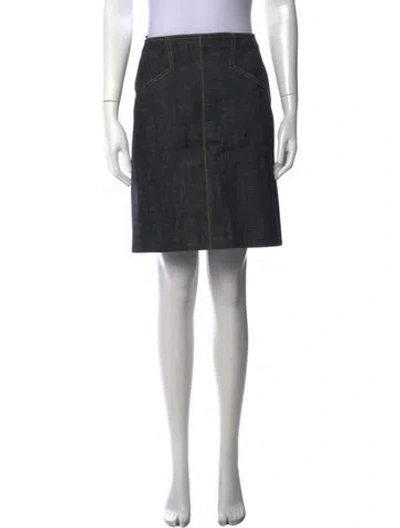 Pre-owned Alaïa Pleated Accents Knee-length Skirt In Black