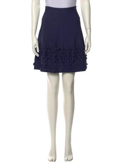 Pre-owned Alaïa Pleated Accents Knee-length Skirt In Green