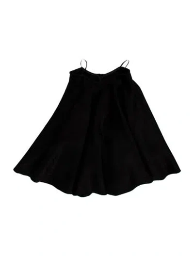 Pre-owned Alaïa Pleated Accents Mini Skirt In Black