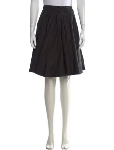 Pre-owned Alaïa Pleated Accents Mini Skirt In Black