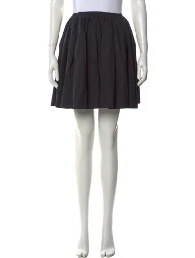 Pre-owned Alaïa Pleated Accents Mini Skirt In Black