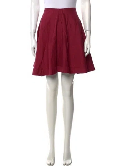 Pre-owned Alaïa Pleated Accents Mini Skirt In Pink
