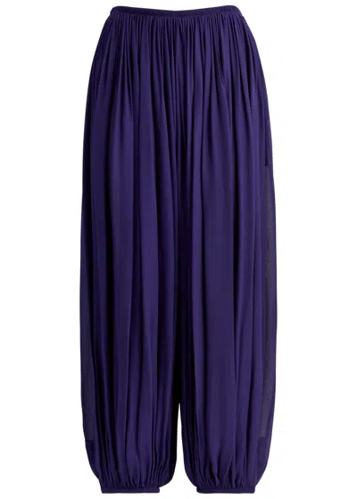 Alaïa Pleated Balloon Trousers In Purple