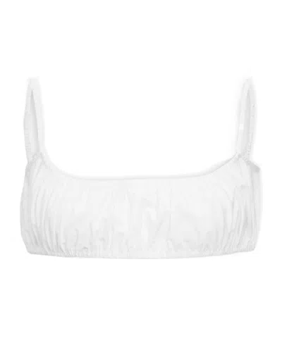 Alaïa Pleated Brassiere In White