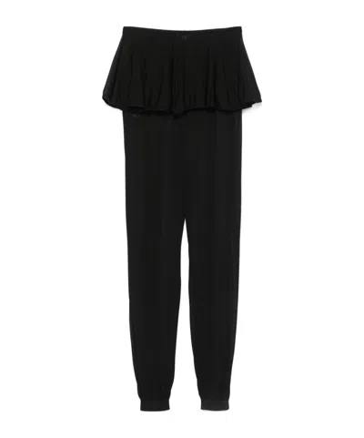 Alaïa Pleated Casual Pants In Black