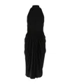 Alaïa Alaia Long High Neck Dress In Black