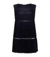 Alaïa Pointelle Pleats Midi Dress In Black