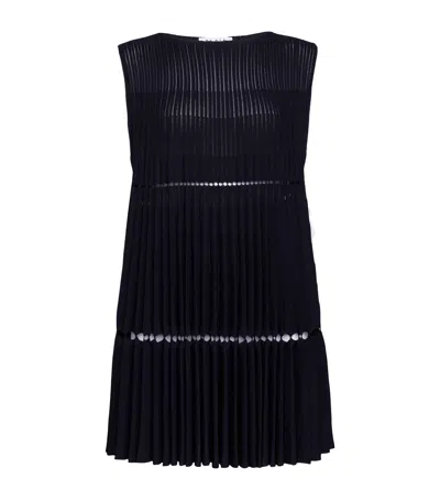 ALAÏA PLEATED MINI DRESS