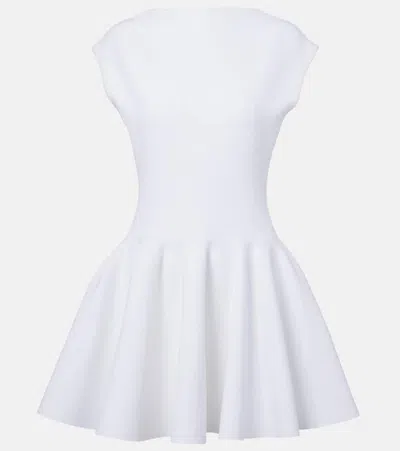 Alaïa Pleated Minidress In White