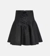Alaïa Pleated Miniskirt In Black