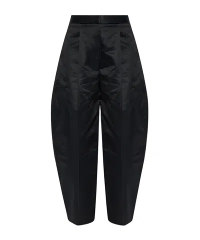 Alaïa Black Cotton And Viscose Rounded Trousers