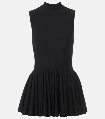 ALAÏA ALAÏA PLEATED TURTLENECK TOP