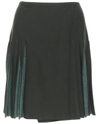 Pre-owned Alaïa Pleated Wrap Flared Skirt