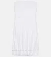 Alaïa Plissé Pointelle Midi Dress