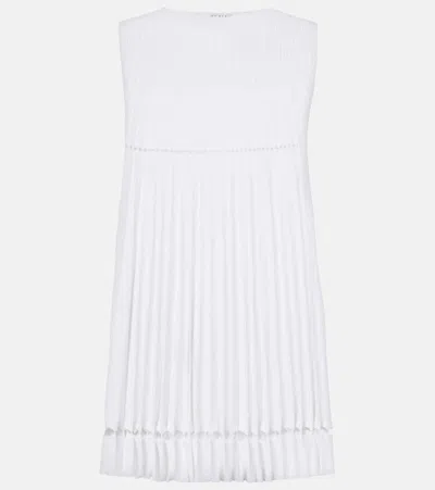Alaïa Plissé Pointelle Midi Dress