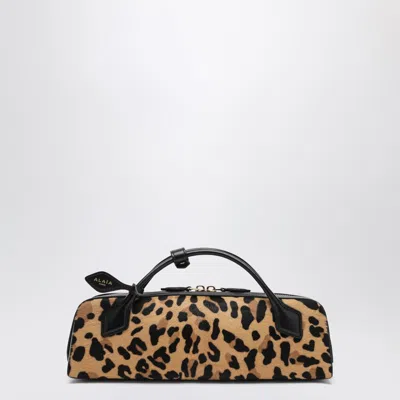 Alaïa Pochette Le Teckel In Leopard Print Calfskin