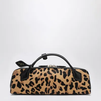 ALAÏA POCHETTE LE TECKEL IN LEOPARD PRINT CALFSKIN